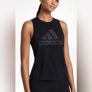 Adidas Black Tank Top with Logo